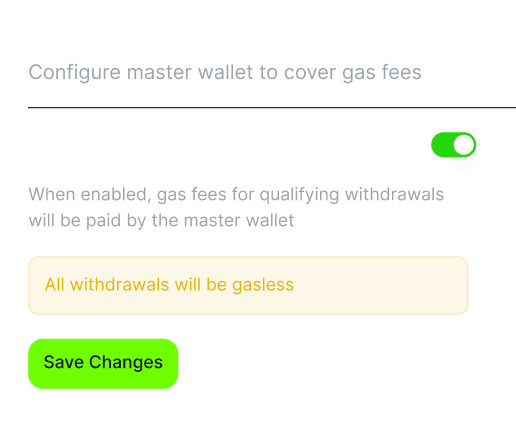 Gasless tab screen